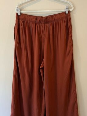 H&M Wide Leg Pants in Rust Brown